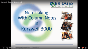New how-to video: -- Column Notes in K3000 Key to Literacy Success