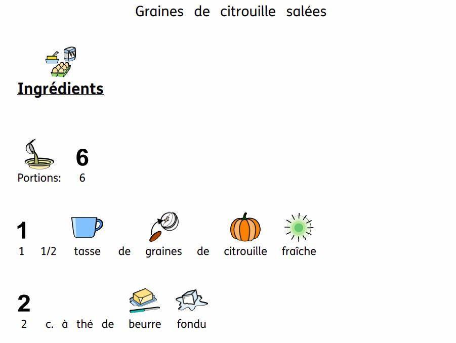 Recette de graines de citrouille rôties symbolisé