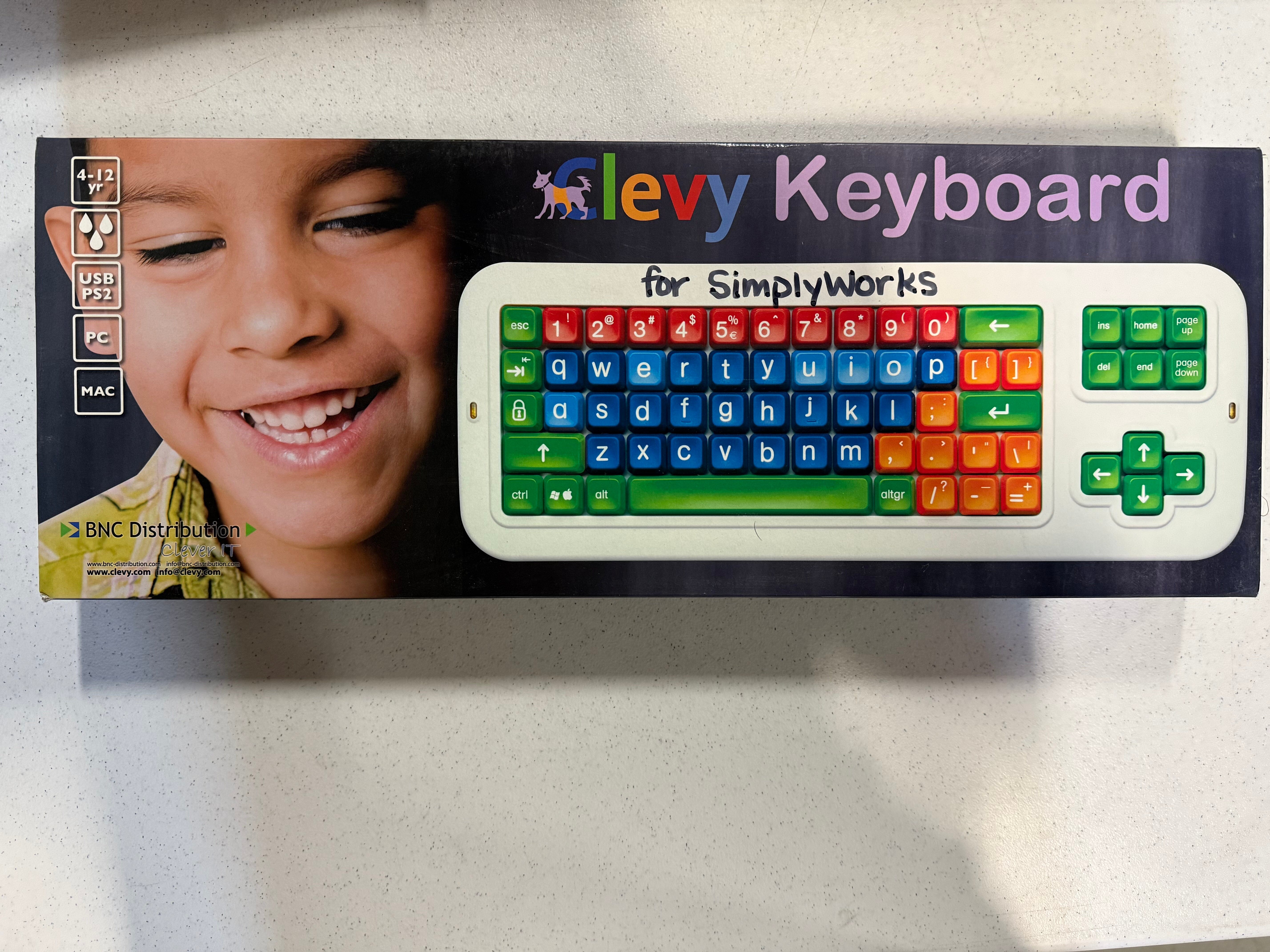 (AS IS) Clevy 2 Keyboard (UK Layout) SimplyWorks - Lowercase - Bridges Canada