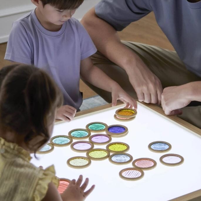 Light and Colour Textured Discs - Set of 20