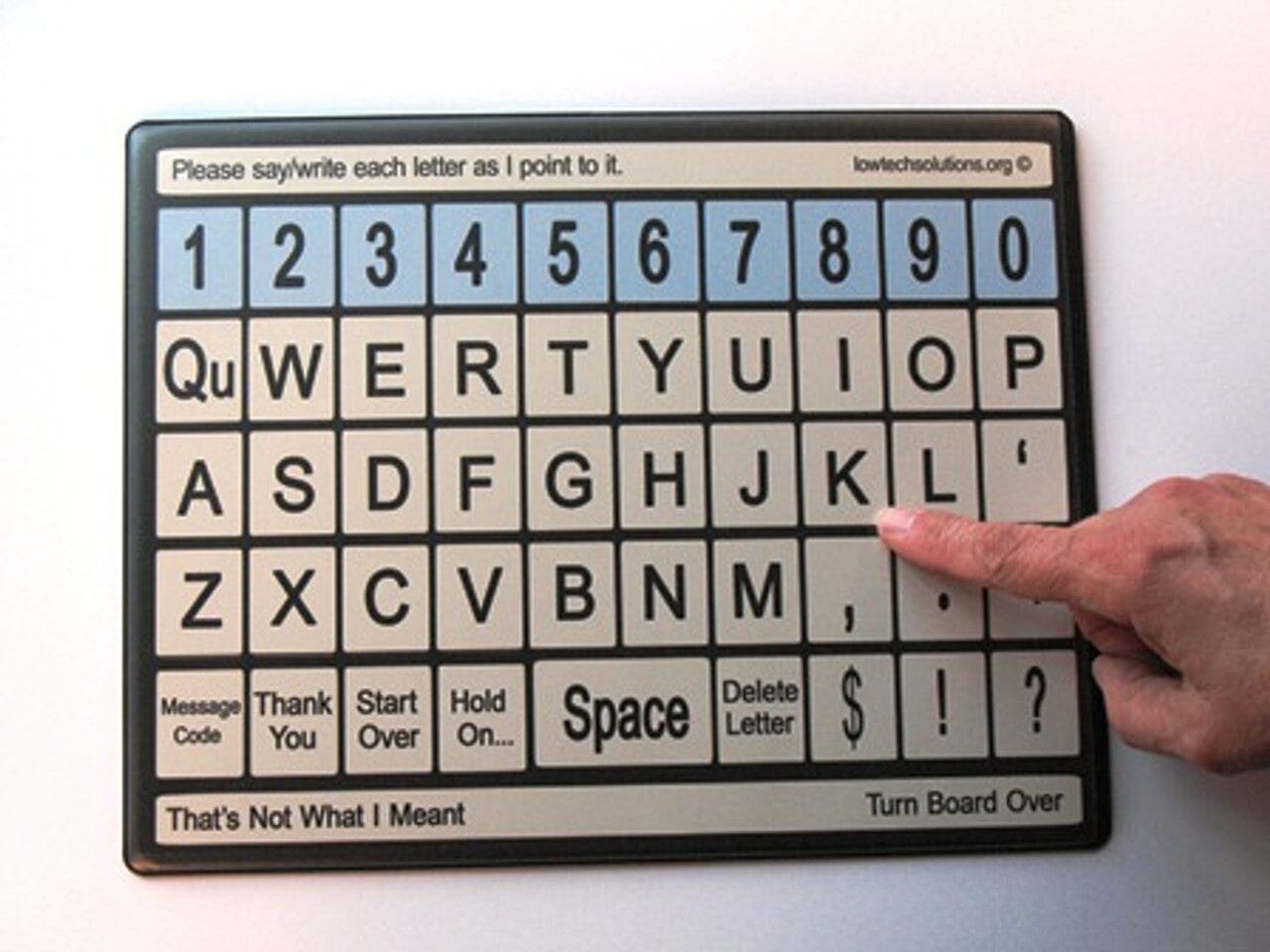 Qwerty Communication Board (For Hand) - Bridges Canada
