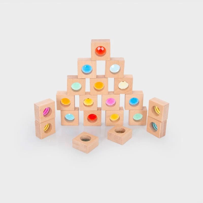 Wooden Kaleidoscope Blocks - Set of 20 - Bridges Canada
