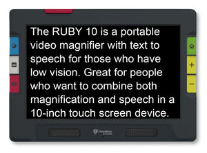 Ruby 10 HD Portable Video Magnifier  ***Save $200 when you purchase the Ruby 10 HD Speech!*** - Bridges Canada